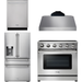 Thor Kitchen 36 In. Electric Range, Range Hood, Refrigerator with Water and Ice Dispenser, Dishwasher Appliance Package