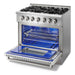 Thor Kitchen 36 In. Gas Burner/Electric Oven Range, Dishwasher, Refrigerator Appliance Package