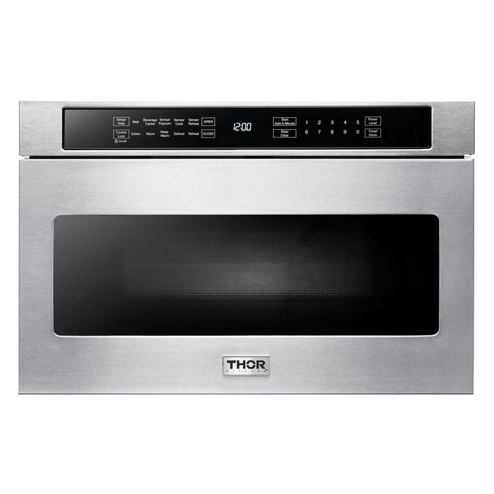 Thor Kitchen 36 In. Gas Cooktop, Range Hood, Wall Oven, Microwave Appliance Package