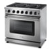 Thor Kitchen 36 in. Gas Range, 36 in. Range Hood Appliance Package