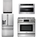 Thor Kitchen 36 In. Gas Range, Microwave Drawer, Refrigerator with Water and Ice Dispenser, Dishwasher Appliance Package