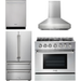 Thor Kitchen 36 In. Gas Range, Range Hood, Refrigerator, Dishwasher Appliance Package