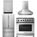 Thor Kitchen 36 In. Gas Range, Range Hood, Refrigerator, Dishwasher Appliance Package