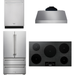 Thor Kitchen 36 In. Induction Cooktop, Range Hood, Refrigerator, Dishwasher Appliance Package