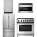 Thor Kitchen 36 In. Natural Gas Range, Microwave Drawer, Refrigerator, Dishwasher Appliance Package