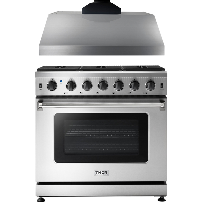 Thor Kitchen 36 in. Natural Gas Range, Range Hood Appliance Package