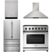 Thor Kitchen 36 In. Natural Gas Range, Range Hood, Refrigerator, Dishwasher Appliance Package