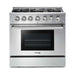 Thor Kitchen 36 In. Propane Gas Range, Range Hood, Microwave Drawer Appliance Package