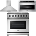 Thor Kitchen 36 in. Propane Gas Range, Range Hood, Microwave Drawer Appliance Package