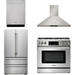 Thor Kitchen 36 In. Propane Gas Range, Range Hood, Refrigerator, Dishwasher Appliance Package