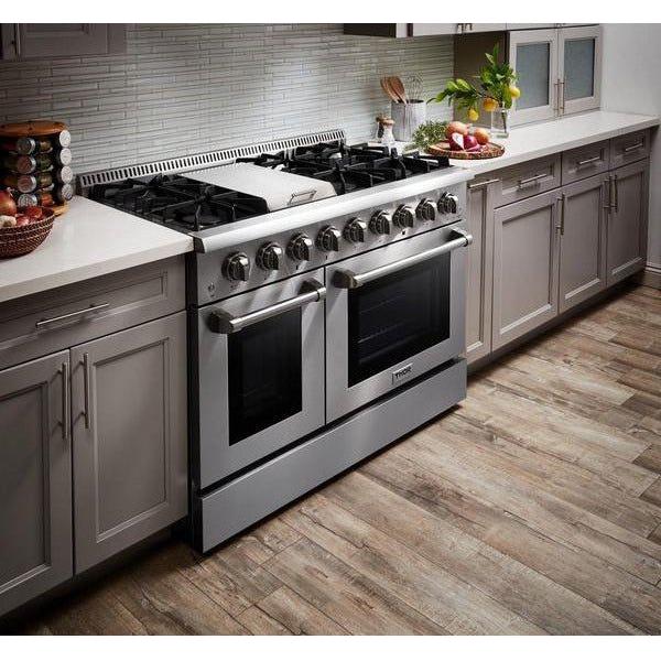 Thor Kitchen 48 in. 6.7 Cu. Ft. Professional Natural Gas Range in Stainless Steel HRG4808U