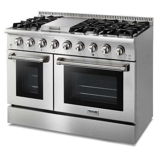 Thor Kitchen 48 in. 6.7 Cu. Ft. Professional Propane Gas Range in Stainless Steel HRG4808ULP