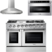 Thor Kitchen 48 In. Gas Burner, Electric Oven Range, Range Hood, Microwave Drawer  Appliance Package