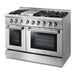 Thor Kitchen 48 In. Gas Burner, Electric Oven Range, Range Hood, Refrigerator, Dishwasher Appliance Package