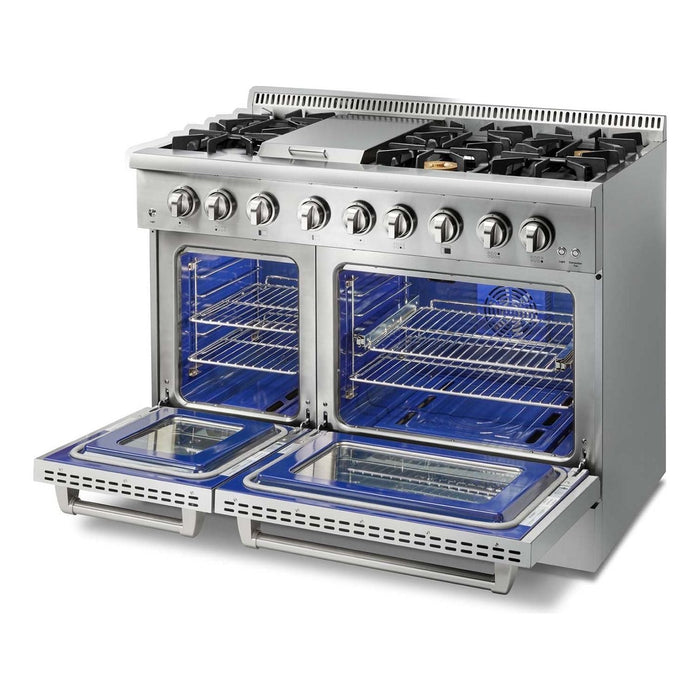 Thor Kitchen 48 In. Gas Burner/Electric Oven Range, Refrigerator, Dishwasher Appliance Package