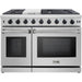 Thor Kitchen 48 in. Gas Range, Wall Mount Range Hood Appliance Package