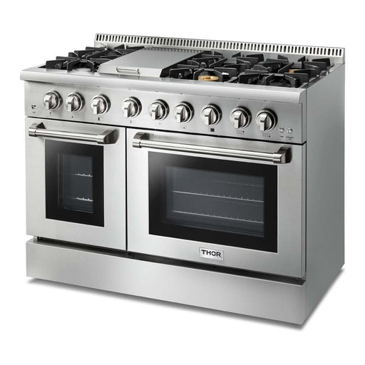 Thor Kitchen 48 in. Natural Gas Burner, Electric Oven 6.7 Cu. Ft. Range in Stainless Steel HRD4803U