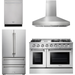 Thor Kitchen 48 In. Propane Gas Range, Range Hood, Refrigerator, Dishwasher Appliance Package