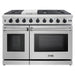 Thor Kitchen 48 In. Propane Gas Range, Range Hood, Refrigerator with Water and Ice Dispenser, Dishwasher & Wine Cooler Appliance Package