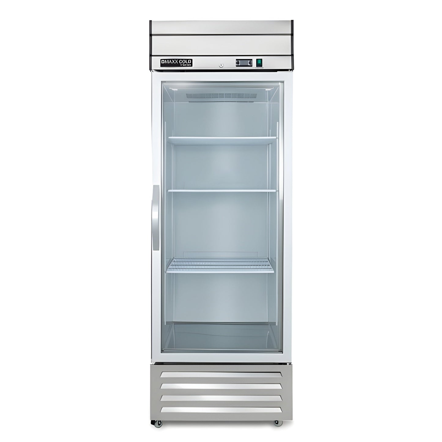 Maxx Cold V-Series 1 Glass Door Reach-In Refrigerator, Bottom Mount, in Stainless Steel - MVR-23GDHC
