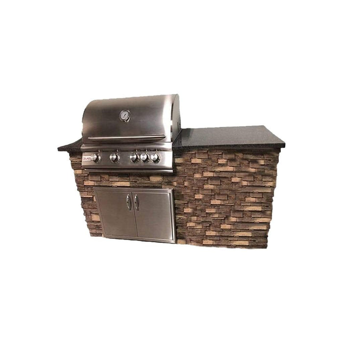 Tru Innovative 6ft B26011101C LTE Grill Island(Grill on L) with Countertop Overhang Cut