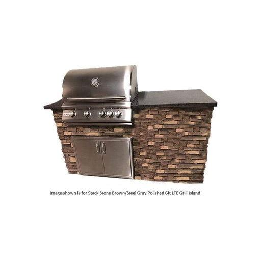 Tru Innovative 6ft B26011101C LTE Grill Island(Grill on L) with Countertop Overhang Cut