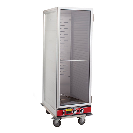 BevLes - HPC-7125-A, BevLes Full Size Non-Insulated HPC Proofing & Holding Cabinet, 1 Clear Door, Adjustable Slides, in Silver - HPC-7125-A