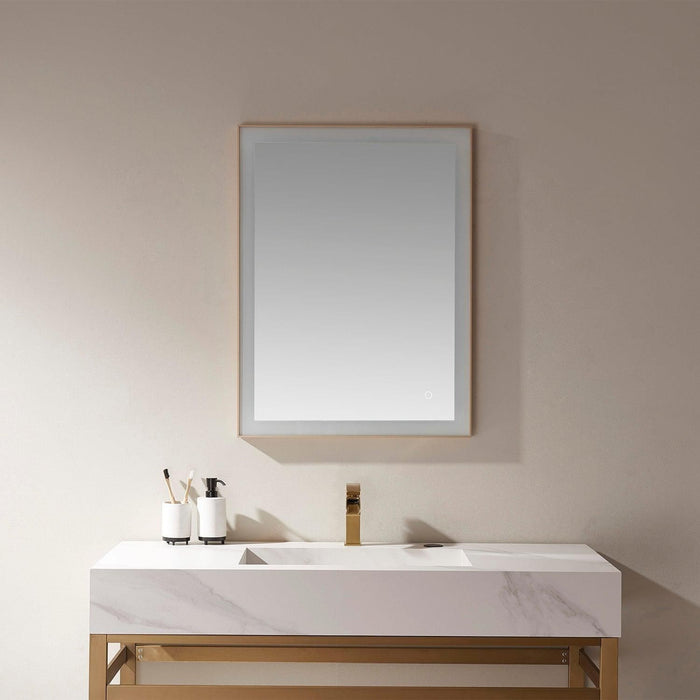 Vinnova Benevento Rectangle LED Lighted Accent Bathroom/Vanity Wall Mirror