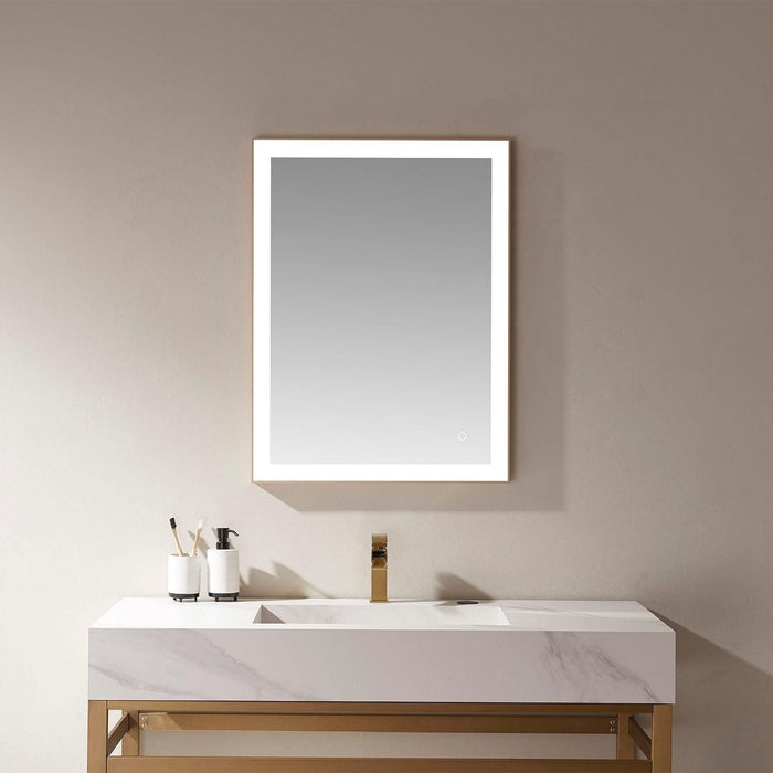 Vinnova Benevento Rectangle LED Lighted Accent Bathroom/Vanity Wall Mirror