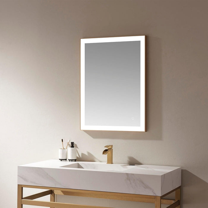 Vinnova Benevento Rectangle LED Lighted Accent Bathroom/Vanity Wall Mirror