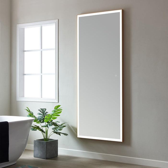 Vinnova Benevento Rectangle LED Lighted Accent Bathroom/Vanity Wall Mirror