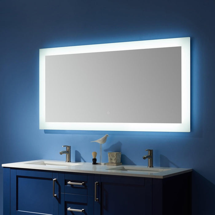 Vinnova Callista Rectangle LED Lighted Accent Bathroom/Vanity Wall Mirror