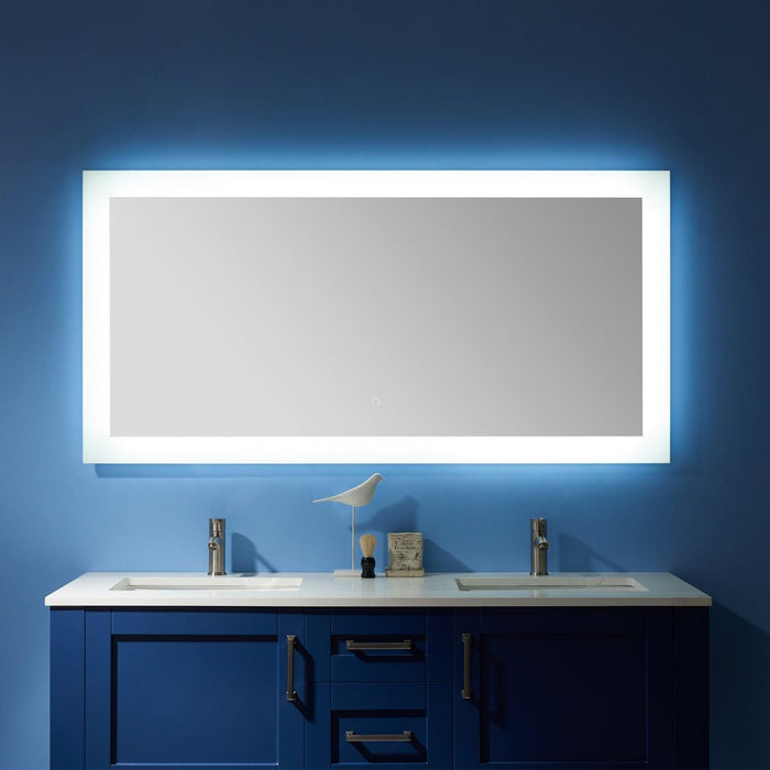 Vinnova Callista Rectangle LED Lighted Accent Bathroom/Vanity Wall Mirror