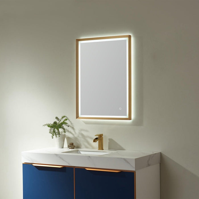 Vinnova Como Rectangle LED Lighted Accent Bathroom/Vanity Wall Mirror