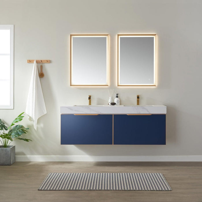 Vinnova Como Rectangle LED Lighted Accent Bathroom/Vanity Wall Mirror