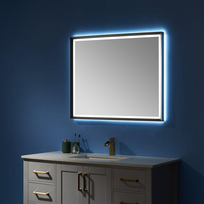 Vinnova Como Rectangle LED Lighted Accent Bathroom/Vanity Wall Mirror