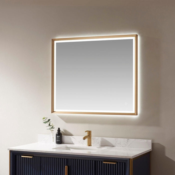 Vinnova Como Rectangle LED Lighted Accent Bathroom/Vanity Wall Mirror