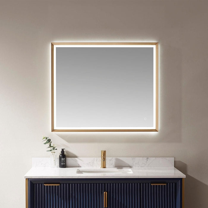 Vinnova Como Rectangle LED Lighted Accent Bathroom/Vanity Wall Mirror