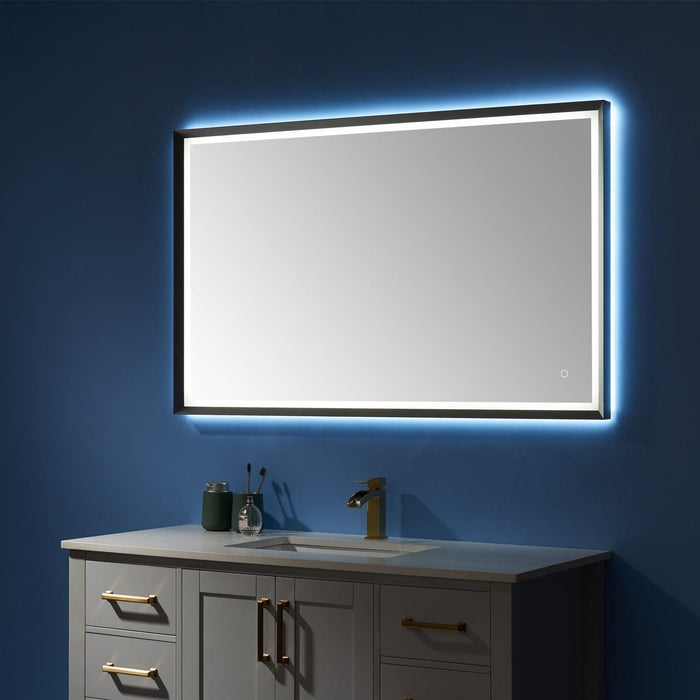 Vinnova Como Rectangle LED Lighted Accent Bathroom/Vanity Wall Mirror