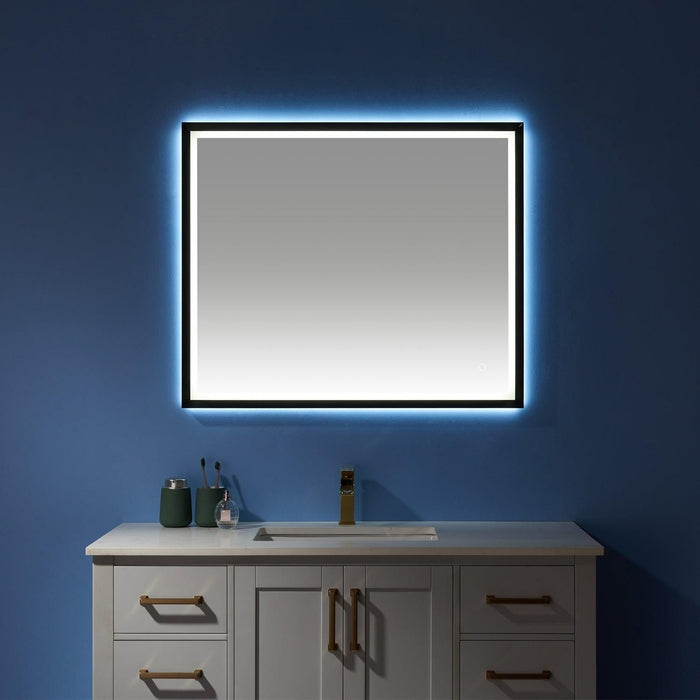 Vinnova Como Rectangle LED Lighted Accent Bathroom/Vanity Wall Mirror