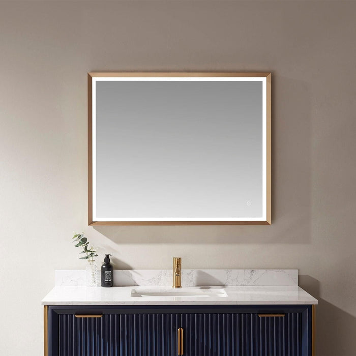 Vinnova Como Rectangle LED Lighted Accent Bathroom/Vanity Wall Mirror