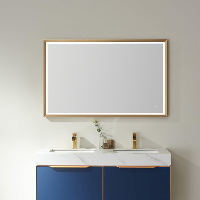 Vinnova Como Rectangle LED Lighted Accent Bathroom/Vanity Wall Mirror