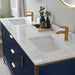 Vinnova Granada Double Vanity with White Composite Grain Stone Countertop With Mirror