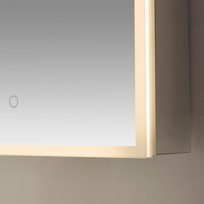 Vinnova Perma Rectangle Frameless Lighted Medicine Cabinet Wall Mounted Mirror