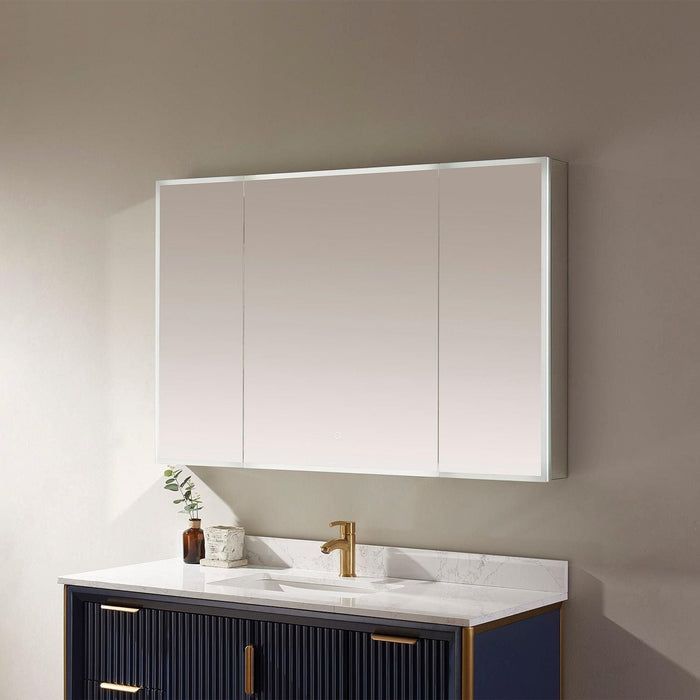 Vinnova Perma Rectangle Frameless Lighted Medicine Cabinet Wall Mounted Mirror