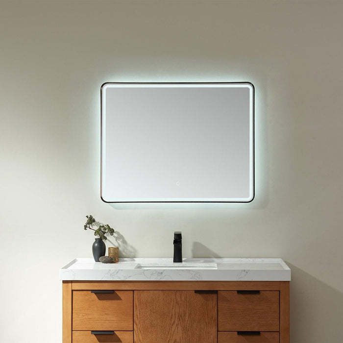 Vinnova Piceno Rectangle LED Lighted Accent Bathroom/Vanity Wall Mirror