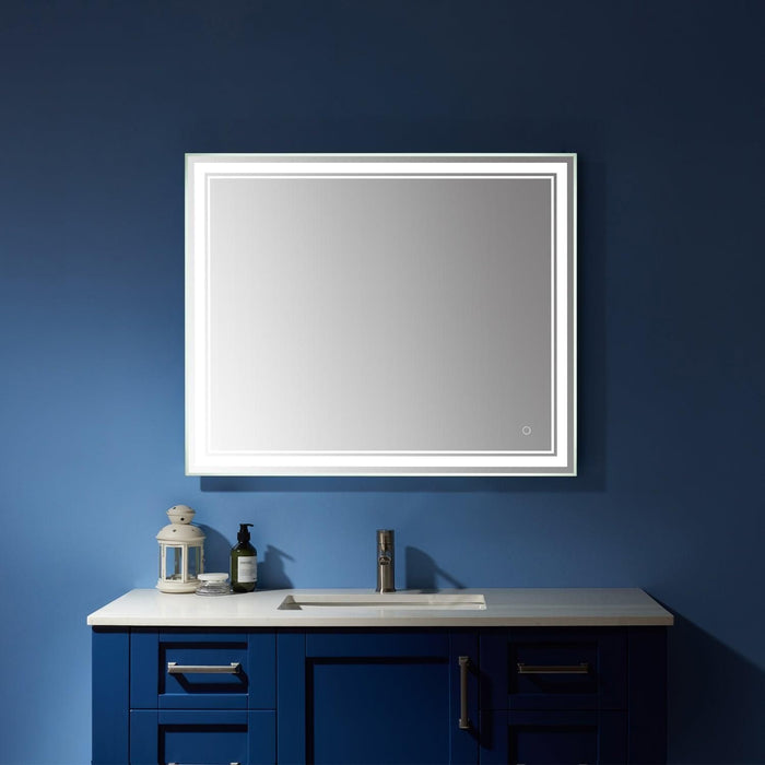 Vinnova Varese Rectangle LED Lighted Accent Bathroom/Vanity Wall Mirror