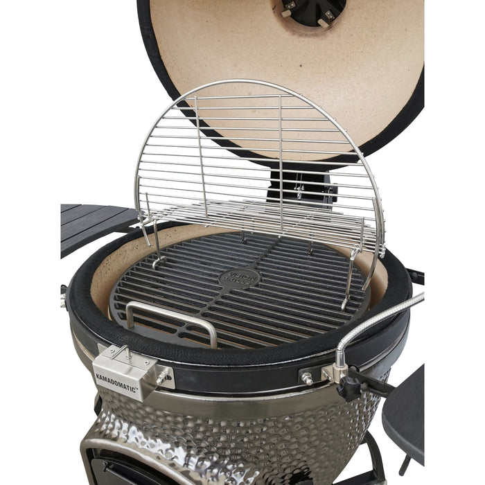 Vision Grills Elite Series XD402MG Deluxe Ceramic Kamado in Metallic Grey