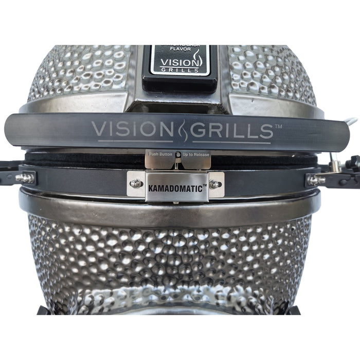 Vision Grills Elite Series XD402MG Deluxe Ceramic Kamado in Metallic Grey