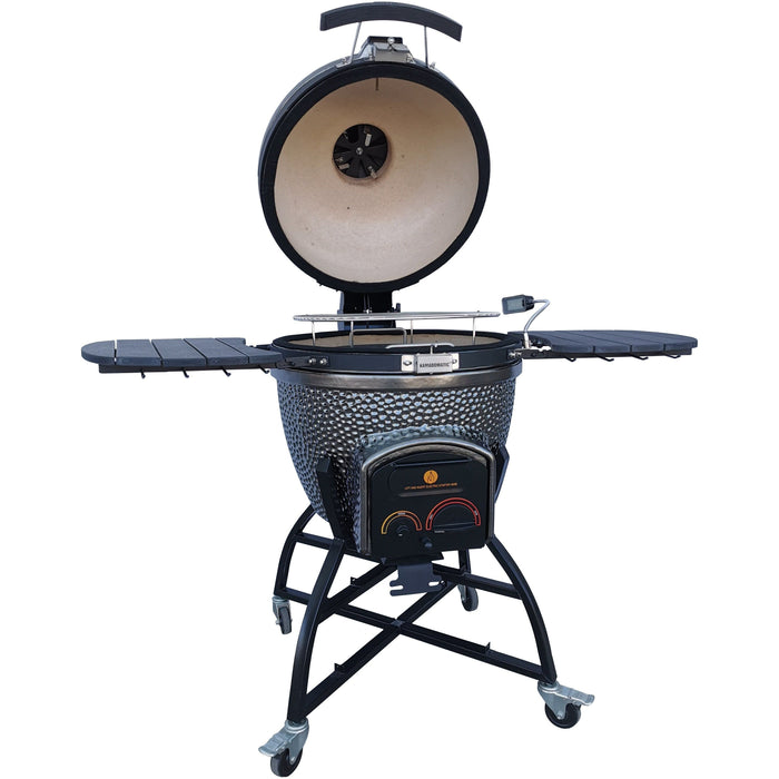 Vision Grills Elite Series XD402MG Deluxe Ceramic Kamado in Metallic Grey